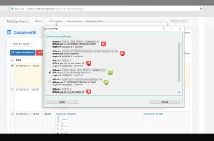 Système d'authentification qui affiche les certificats